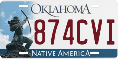 OK license plate 874CVI