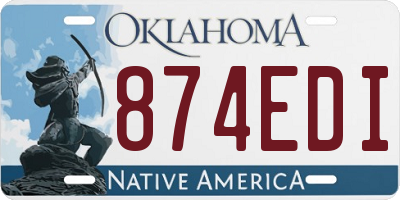 OK license plate 874EDI