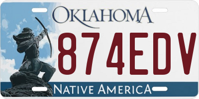 OK license plate 874EDV