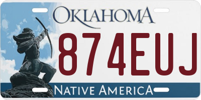 OK license plate 874EUJ