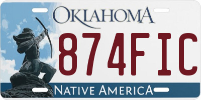 OK license plate 874FIC