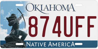 OK license plate 874UFF