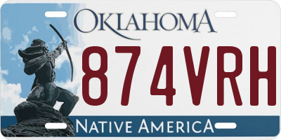 OK license plate 874VRH