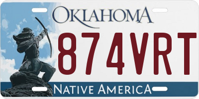 OK license plate 874VRT