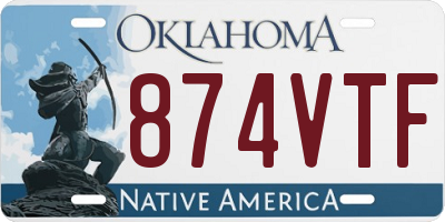OK license plate 874VTF