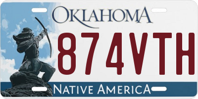 OK license plate 874VTH