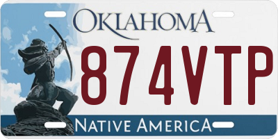 OK license plate 874VTP