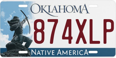 OK license plate 874XLP