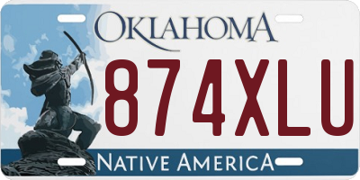OK license plate 874XLU