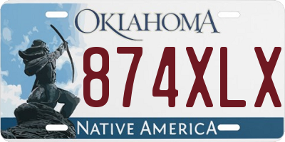 OK license plate 874XLX