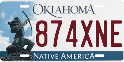 OK license plate 874XNE