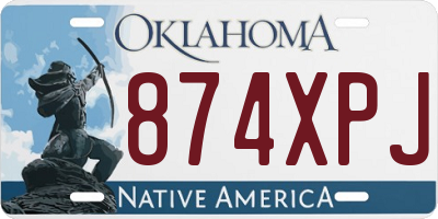 OK license plate 874XPJ