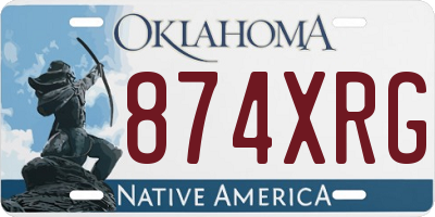 OK license plate 874XRG
