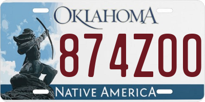 OK license plate 874ZOO