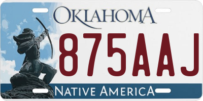 OK license plate 875AAJ
