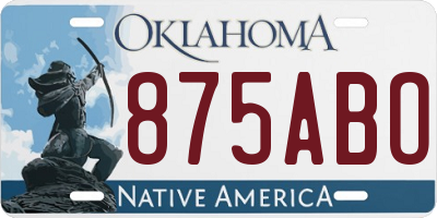 OK license plate 875ABO