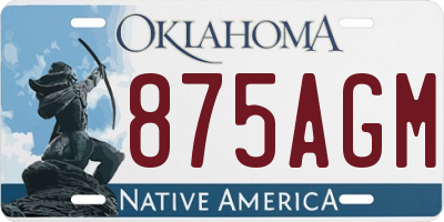 OK license plate 875AGM