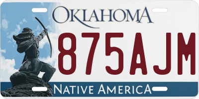 OK license plate 875AJM