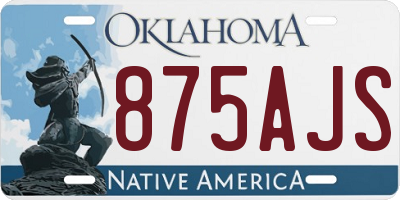 OK license plate 875AJS