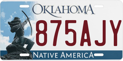 OK license plate 875AJY