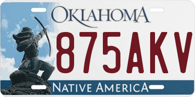 OK license plate 875AKV