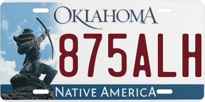 OK license plate 875ALH