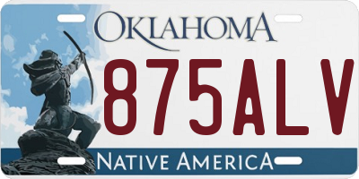 OK license plate 875ALV