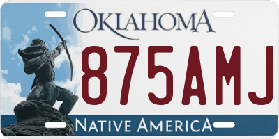 OK license plate 875AMJ