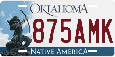 OK license plate 875AMK