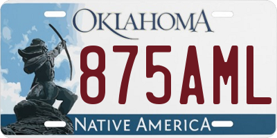 OK license plate 875AML