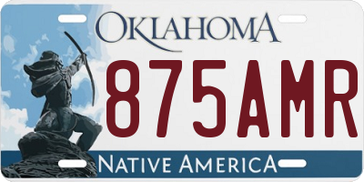 OK license plate 875AMR