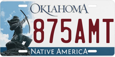 OK license plate 875AMT