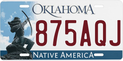 OK license plate 875AQJ