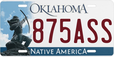 OK license plate 875ASS