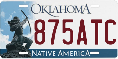 OK license plate 875ATC