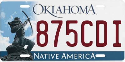 OK license plate 875CDI