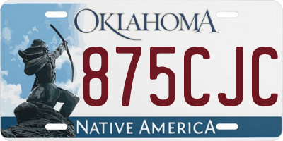 OK license plate 875CJC