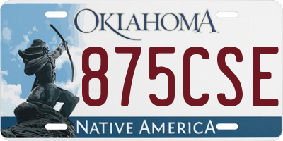 OK license plate 875CSE