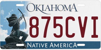 OK license plate 875CVI