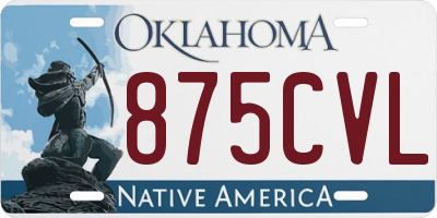 OK license plate 875CVL