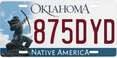OK license plate 875DYD