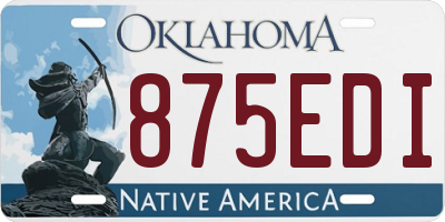 OK license plate 875EDI