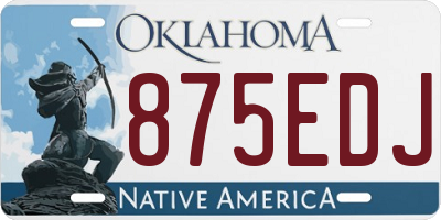 OK license plate 875EDJ