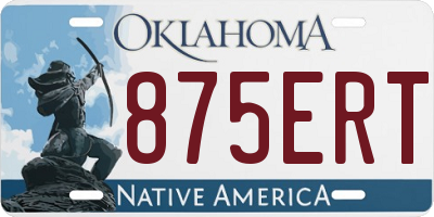 OK license plate 875ERT