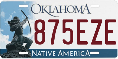 OK license plate 875EZE