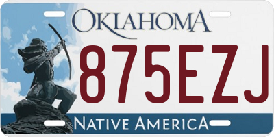 OK license plate 875EZJ