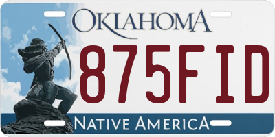 OK license plate 875FID