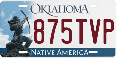 OK license plate 875TVP