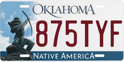 OK license plate 875TYF