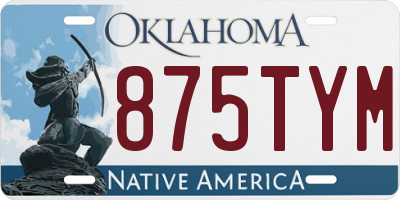 OK license plate 875TYM